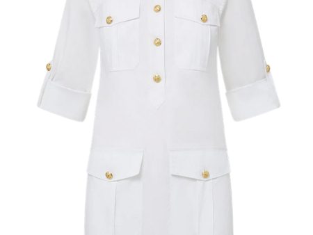 White Saude Cargo Dress Online Hot Sale