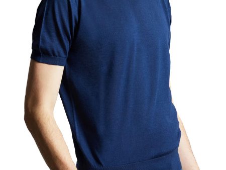 Blue Roundneck Sweater Online Hot Sale