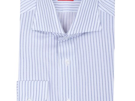 White and Navy Mix Dress Shirt Online Sale