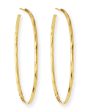 XL Hammered Gold Skinny Hoops Discount