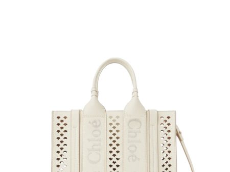 Small Woody Tote Bag in Ivory Discount