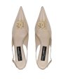 Logo Plaque Slingback Pump in Cappucino Hot on Sale