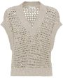 Wheat Diamond Net Knit Pullover Online Sale