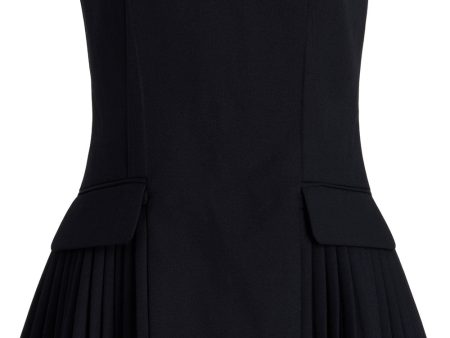 Black Vita Pleated Bustier Sale