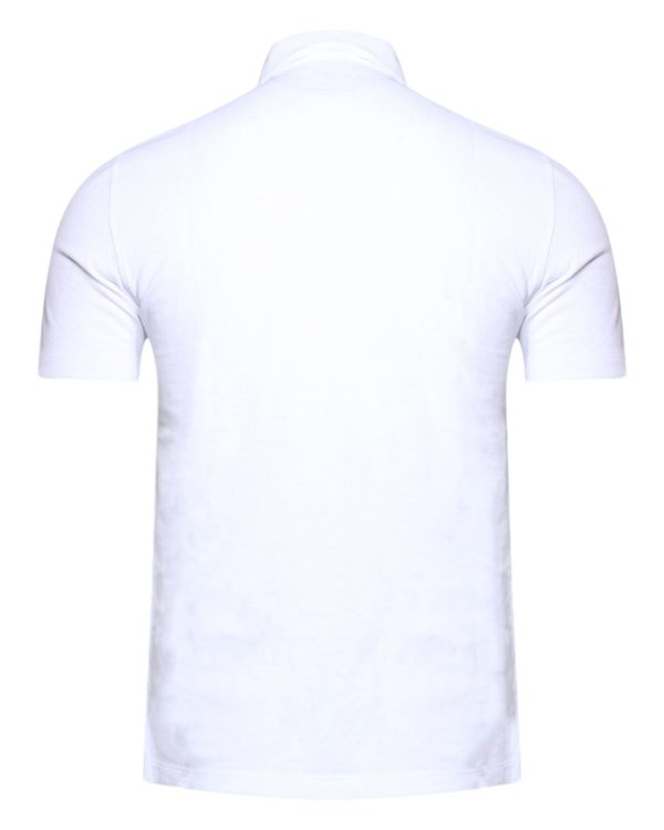 White Jersey Polo For Discount