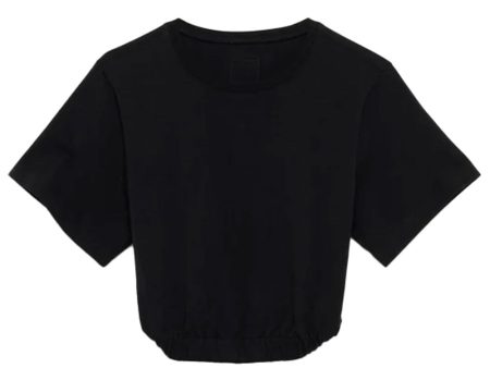 Black Short Sleeve Cropped Jojo T Shirt Online Sale