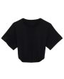 Black Short Sleeve Cropped Jojo T Shirt Online Sale