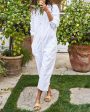 White Linen Northern Ireland Jumpsuit For Sale