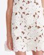 White Crochet Gardenia Trapeze Dress Online Hot Sale