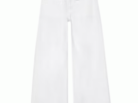 70s Patch Pocket Crop Straight Jean in White Online Hot Sale