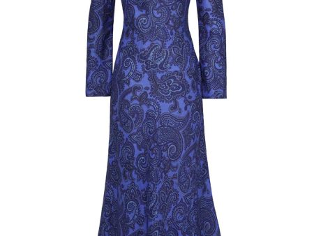 Blue Paisley Ottie Bias Dress Discount