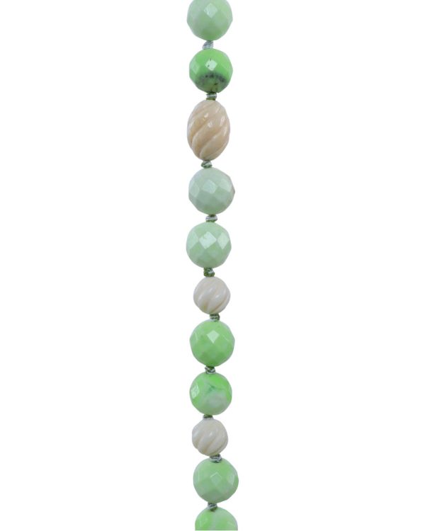 Vermeil Pale Chryso & Ivory Twist Bead Necklace Hot on Sale