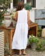 White Linen Daphne Popover Shirtdress Supply