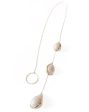 Three Pearl Droplet Lariat Necklace For Discount