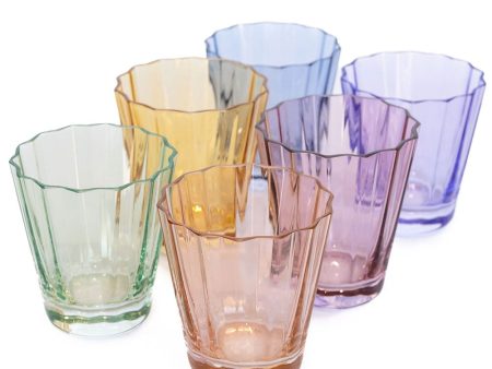 Sunday Lowball Pastel Glass Set Online now