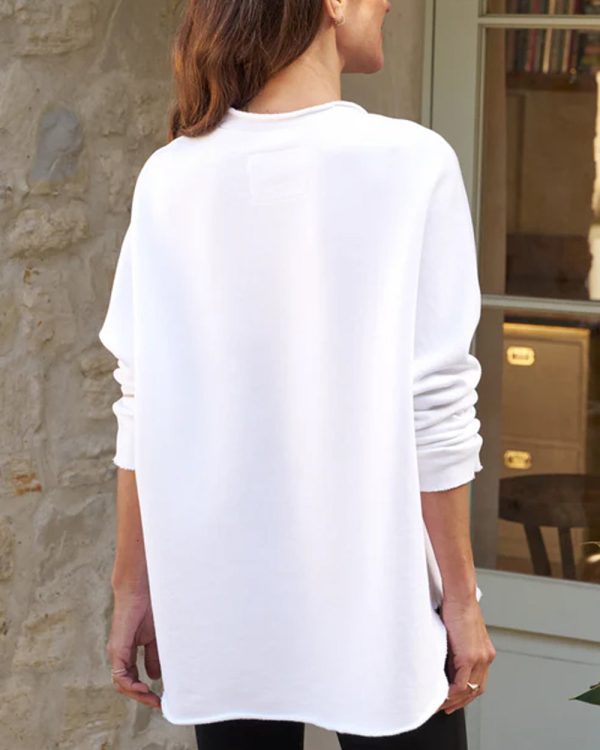 White Long Sleeve Anna Capelet For Cheap