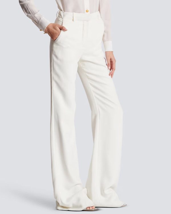 Blanc High Rise Crepe Flare Pant Sale