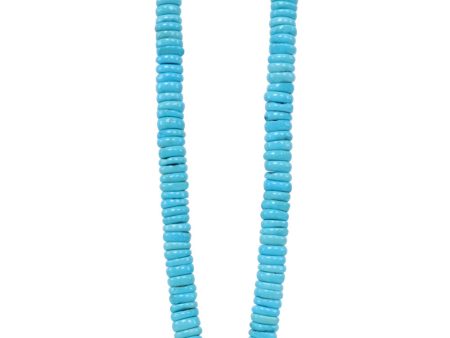 Turquoise Disk Beaded Necklace Cheap