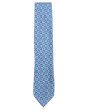 Blue Geo Motif Silk Tie Online Hot Sale