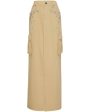 Beige Embellished Cargo Maxi Skirt For Cheap