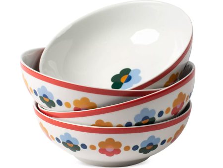 Set of 4 Floral Cereal Bowl Set Online now