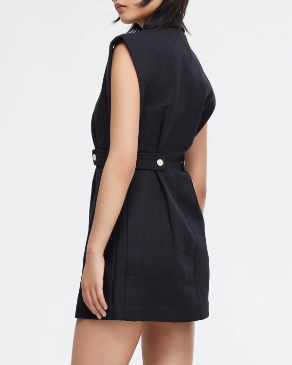 Black Delacourt Mini Dress on Sale