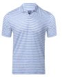 Blue and White Capri Stripe Polo Discount