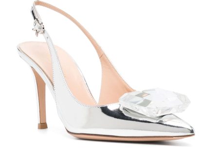 Jaipur Metallic Slingback in SIlver For Cheap