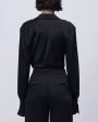 Black Long Sleeve Cowl Neck Symone Blouse Online now