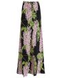 Black and Pink Wisteria Print Emily Maxi Skirt Sale