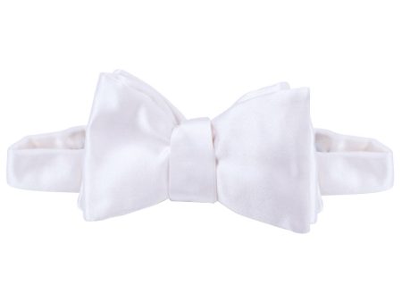 White Classic Satin Bowtie Supply