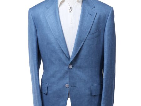 Two Button Blue Woven Sportcoat Online