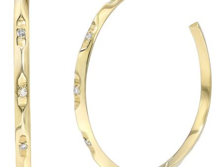 XL Diamond Starburst Hoop Earrings Sale