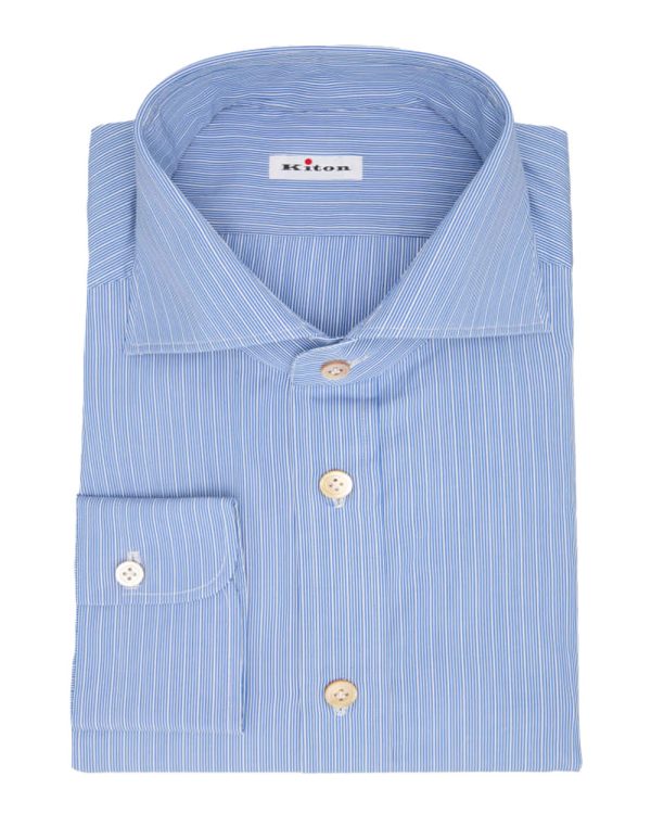 Blue and White Micro Stripe Sportshirt Sale