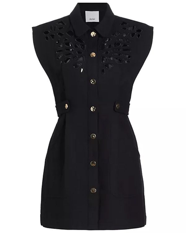 Black Delacourt Mini Dress on Sale