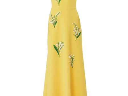 Sunshine Lily Valley Embellished Short Sleeve Gown Online Sale