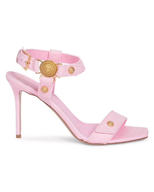 Eva Embossed Sandal in Rose For Cheap