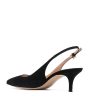 Camoscio Suede Slingback Pump in Black Supply