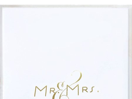 Mr. and Mrs. Gold Foil Notepad Supply