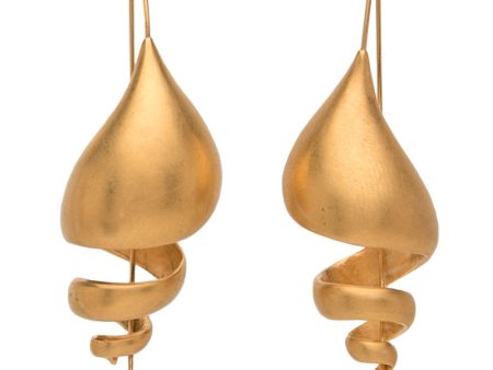 Yellow Gold Turret Earrings For Discount