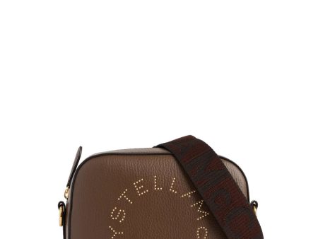 Small Studded Camera Bag in Brown on Sale