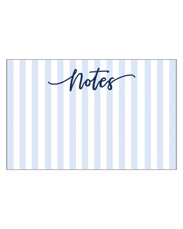 Blue Cabana Stripes “Notes” Slab Notepad Online now