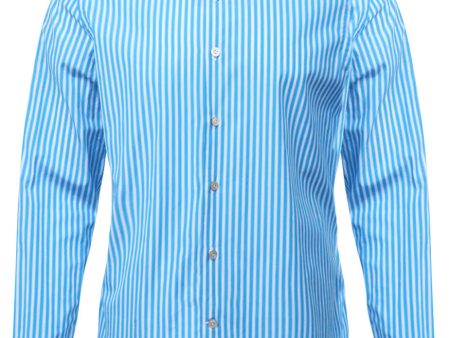 Turquoise Striped Sportshirt on Sale