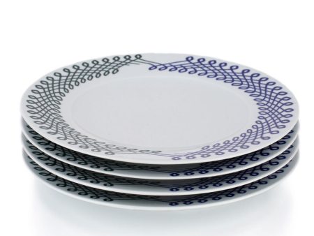 Ribbon Dinner Plates Set of 4 Online now