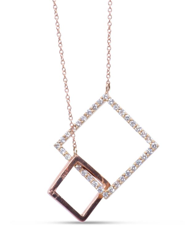 Yellow and Rose Gold Puzzle Necklace For Discount