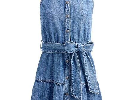 Vintage Blue Miranda Denim Mini Dress Discount