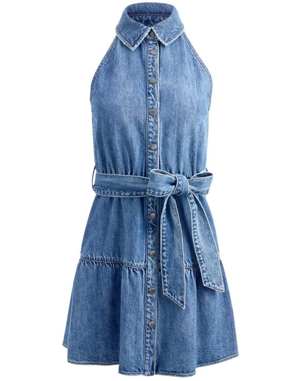 Vintage Blue Miranda Denim Mini Dress Discount