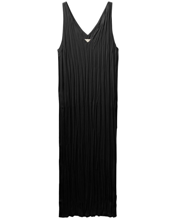 Black Maise Pleated Plisse Dress Online