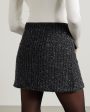 Textured Black Denim Mini Skirt on Sale