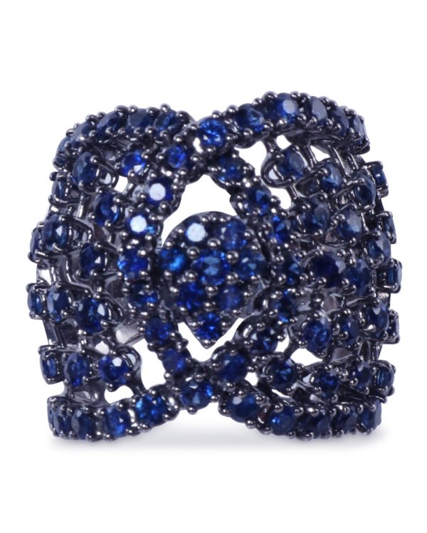 Wide Blue Sapphire Ring Online